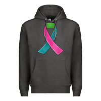 Charcoal Heather metastatic breast cancer ribbon Premium Hoodie - JahusDesignShop
