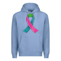 Colony Blue metastatic breast cancer ribbon Premium Hoodie - JahusDesignShop