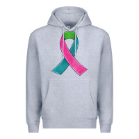 Heather Grey metastatic breast cancer ribbon Premium Hoodie - JahusDesignShop