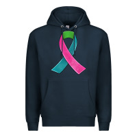 Navy metastatic breast cancer ribbon Premium Hoodie - JahusDesignShop