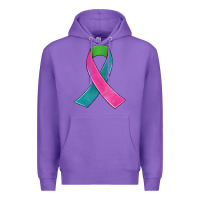 Purple metastatic breast cancer ribbon Premium Hoodie - JahusDesignShop