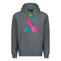Rock metastatic breast cancer ribbon Premium Hoodie - JahusDesignShop