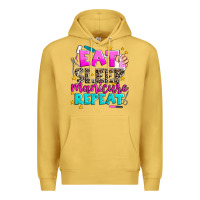 Antique Gold eat sleep manicure repeat Premium Hoodie - AdoDesignShop