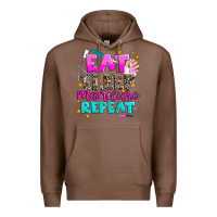Chestnut eat sleep manicure repeat Premium Hoodie - AdoDesignShop