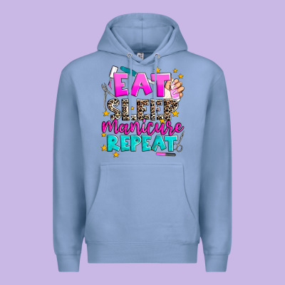 Eat Sleep Manicure Repeat Premium Hoodie Designed By Adodesignshop