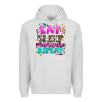 Dove Grey eat sleep manicure repeat Premium Hoodie - AdoDesignShop
