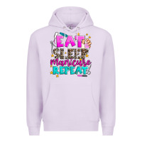 Lilac eat sleep manicure repeat Premium Hoodie - AdoDesignShop
