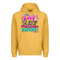 Mustard eat sleep manicure repeat Premium Hoodie - AdoDesignShop