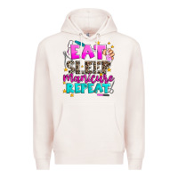 Pale Pink eat sleep manicure repeat Premium Hoodie - AdoDesignShop