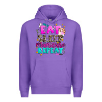 Purple eat sleep manicure repeat Premium Hoodie - AdoDesignShop