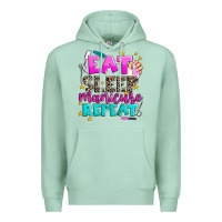 Seafoam eat sleep manicure repeat Premium Hoodie - AdoDesignShop