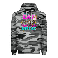 Slate Camo eat sleep manicure repeat Premium Hoodie - AdoDesignShop
