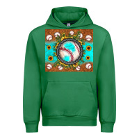 Emerald baseball turquoise sunflower Urban Hoodie - JahusDesignShop