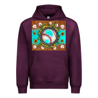 Mauve Wine baseball turquoise sunflower Urban Hoodie - JahusDesignShop