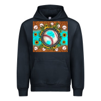 Navy baseball turquoise sunflower Urban Hoodie - JahusDesignShop