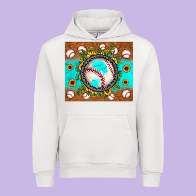 Baseball Turquoise Sunflower Urban Hoodie Designed By Jahusdesignshop