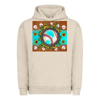 Pigment French Oak baseball turquoise sunflower Urban Hoodie - JahusDesignShop