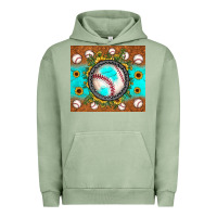 Pigment Oil Green baseball turquoise sunflower Urban Hoodie - JahusDesignShop