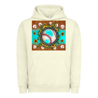 Pigment Pistachio baseball turquoise sunflower Urban Hoodie - JahusDesignShop