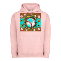 Pigment Salmon baseball turquoise sunflower Urban Hoodie - JahusDesignShop