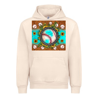 Sandshell baseball turquoise sunflower Urban Hoodie - JahusDesignShop