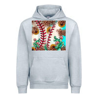 Heather Grey baseball leopard turquoise cactus sunflower Urban Hoodie - JahusDesignShop