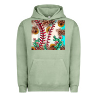 Pigment Oil Green baseball leopard turquoise cactus sunflower Urban Hoodie - JahusDesignShop