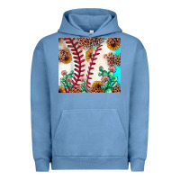 Pigment Pebble Blue baseball leopard turquoise cactus sunflower Urban Hoodie - JahusDesignShop