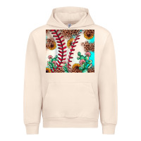 Sandshell baseball leopard turquoise cactus sunflower Urban Hoodie - JahusDesignShop