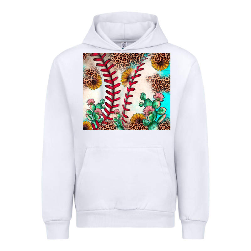Baseball Leopard Turquoise Cactus Sunflower Urban Hoodie by JahusDesignShop | Teevron