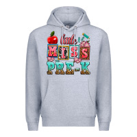 Heather Grey little miss pre k Premium Hoodie - AdoDesignShop