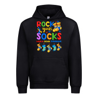 Black rock your  world down syndrome Urban Hoodie - Artiststas