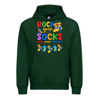 Forest Green rock your  world down syndrome Urban Hoodie - Artiststas