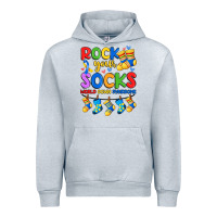 Heather Grey rock your  world down syndrome Urban Hoodie - Artiststas
