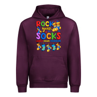 Mauve Wine rock your  world down syndrome Urban Hoodie - Artiststas