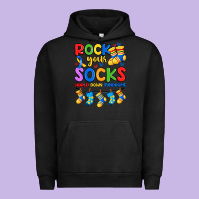 Rock Your  World Down Syndrome Urban Hoodie Designed By Artiststas