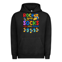 Pigment Black rock your  world down syndrome Urban Hoodie - Artiststas