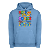 Pigment Pebble Blue rock your  world down syndrome Urban Hoodie - Artiststas