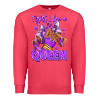 Cardinal fight like a queen lupus awareness afro girl sneak Premium Sweatshirt - RanaPortraitStore