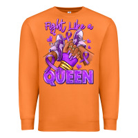 Carrot fight like a queen lupus awareness afro girl sneak Premium Sweatshirt - RanaPortraitStore