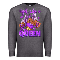 Charcoal Heather fight like a queen lupus awareness afro girl sneak Premium Sweatshirt - RanaPortraitStore