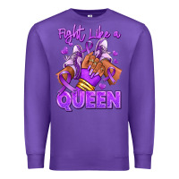 Purple fight like a queen lupus awareness afro girl sneak Premium Sweatshirt - RanaPortraitStore