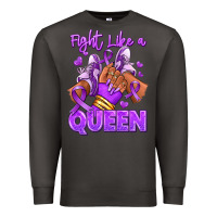 Smoke fight like a queen lupus awareness afro girl sneak Premium Sweatshirt - RanaPortraitStore