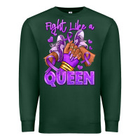 Fight Like A Queen Lupus Awareness Afro Girl Sneak Premium Sweatshirt | Teevron