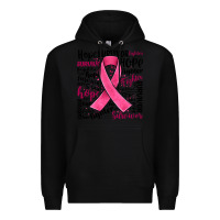 Black breast cancer ribbon Premium Hoodie - JahusDesignShop