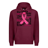 Burgundy breast cancer ribbon Premium Hoodie - JahusDesignShop