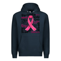Navy breast cancer ribbon Premium Hoodie - JahusDesignShop