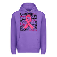 Purple breast cancer ribbon Premium Hoodie - JahusDesignShop