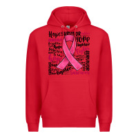 Red breast cancer ribbon Premium Hoodie - JahusDesignShop