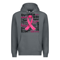 Rock breast cancer ribbon Premium Hoodie - JahusDesignShop